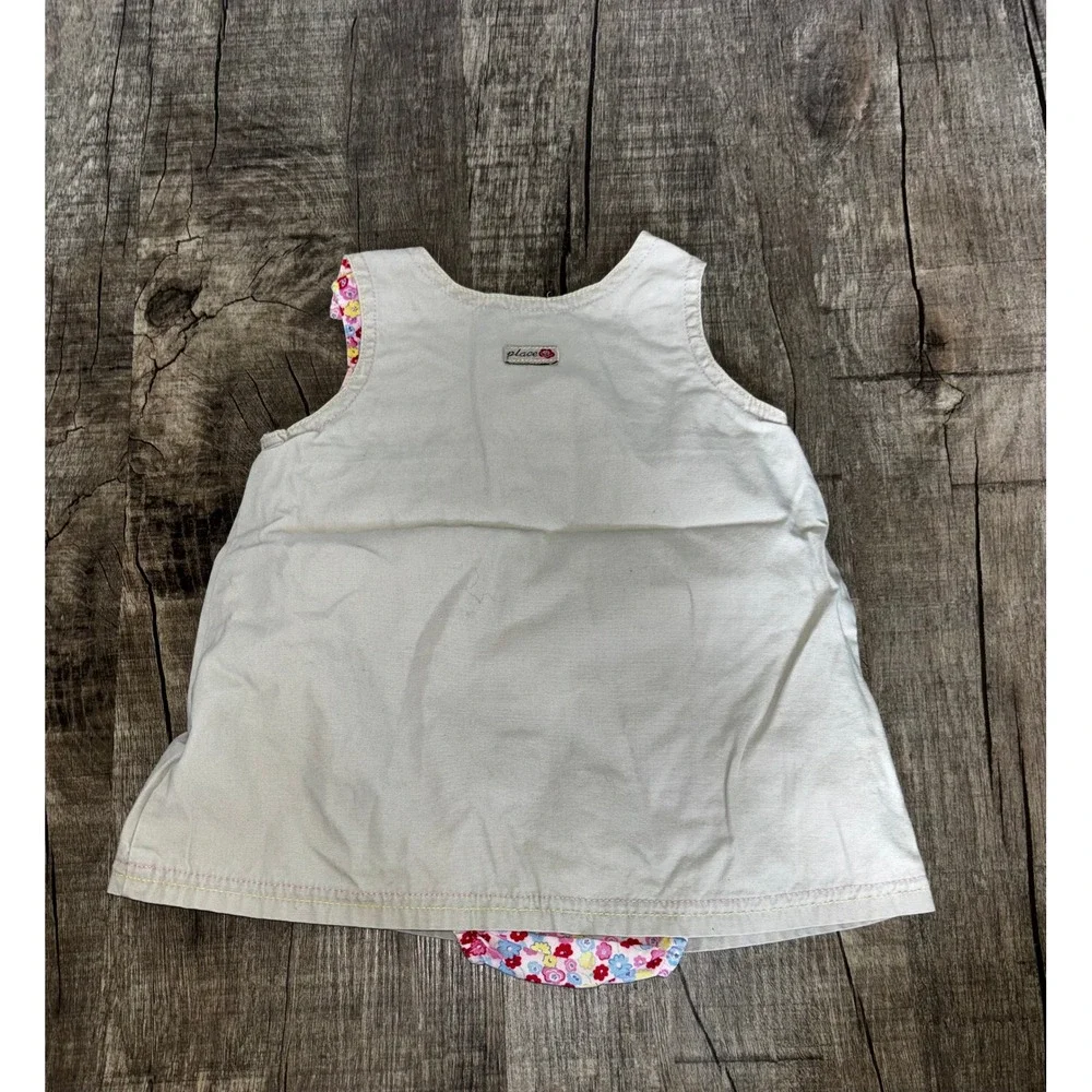 The‎ Childrens Place Baby Girl Khaki Floral Butterfly Jumper Dress 6-9 Months